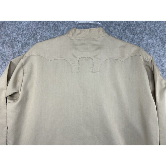Vintage Red Rider Western Shirt Size XL Retro Rodeo Cowboy Long Sleeve Tan - Picture 4 of 9